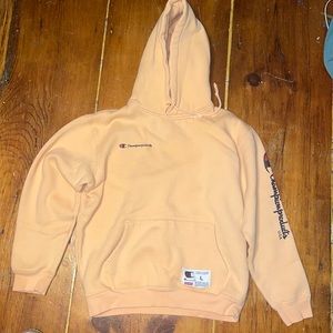 Supreme champion hoodie orange/creamsicle large